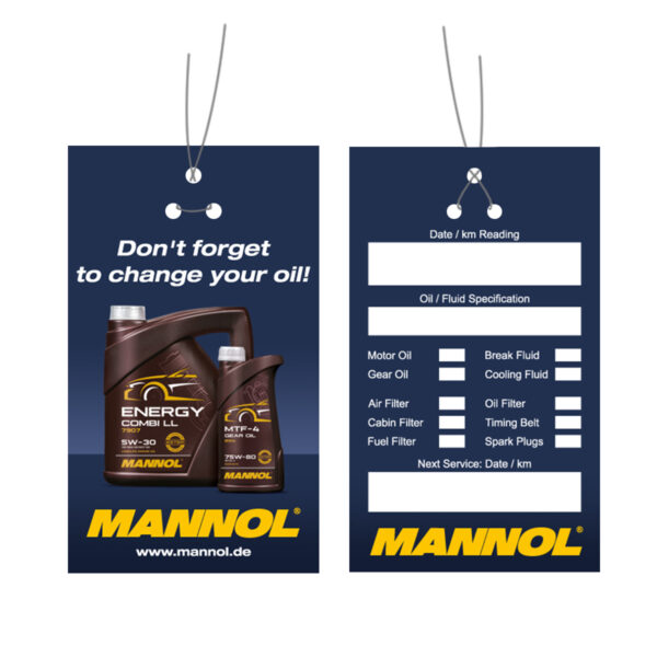 MANNOL 1801 Oil Change Label (Ölwechselschilder)