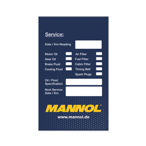 MANNOL 1804 Oil Service Sticker