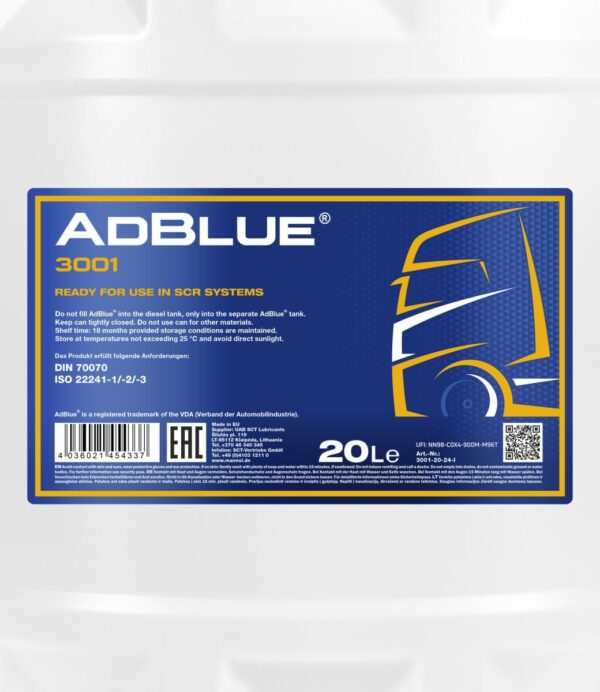 MANNOL 3001 AdBlue&reg; &ndash; 20 L