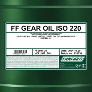 FANFARO 2801 Gear Oil ISO 220 – 20 l