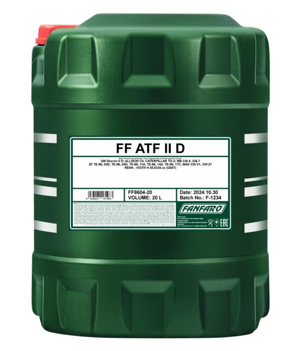 pictures_FF8604-20_green_front_1200.jpg FANFARO 8604 ATF II D – 20 l