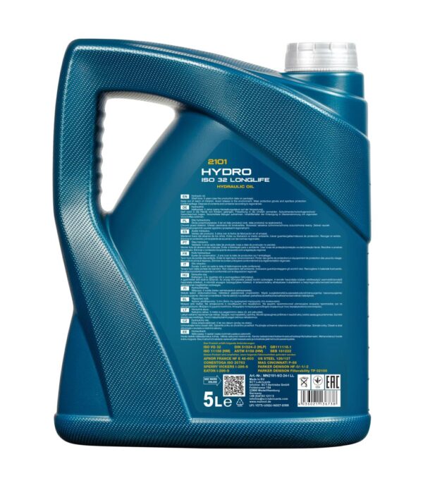 MANNOL 2101 Hydro ISO 32 LONGLIFE – 5 L