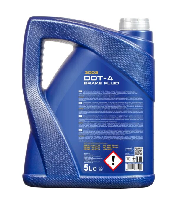 MANNOL 3002 Brake Fluid DOT-4 &ndash; 5 L