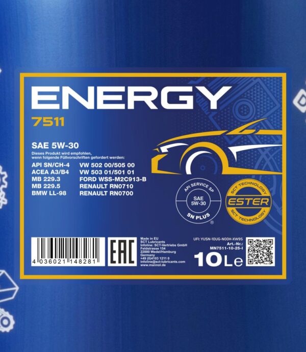 MANNOL 7511 Energy 5W-30 – 10 L