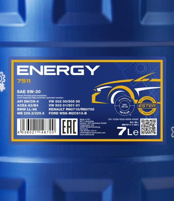 MANNOL 7511 Energy 5W-30 – 7 L