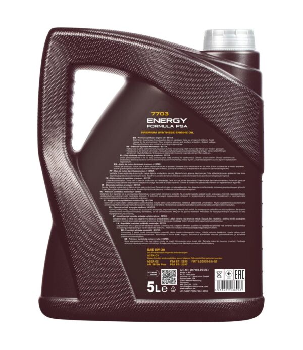 MANNOL 7703 Energy Formula PSA 5W-30 &ndash; 5 L