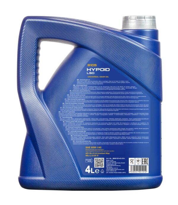 pictures_MN8105-4_blue_back_1200.jpg MANNOL 8105 Hypoid LSD 85W-140 GL-5 – 4 L