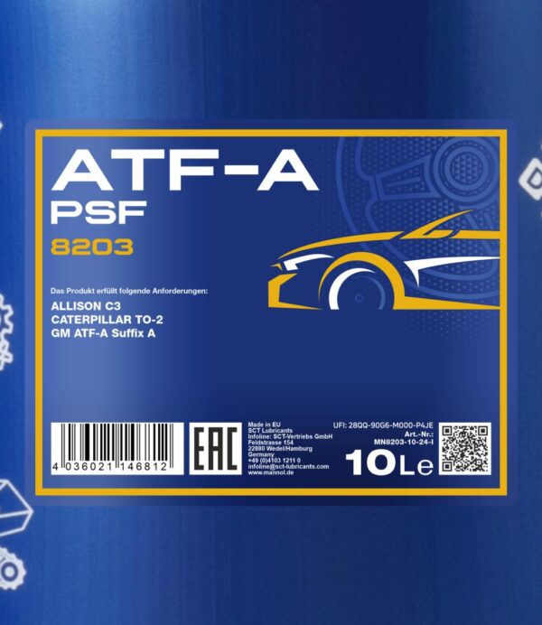 MANNOL 8203 ATF-A / PSF &ndash; 10 L