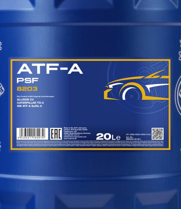 MANNOL 8203 ATF-A / PSF &ndash; 20 L