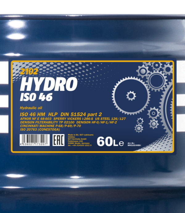 MANNOL 2102 Hydro ISO 46 LONGLIFE – 60 L