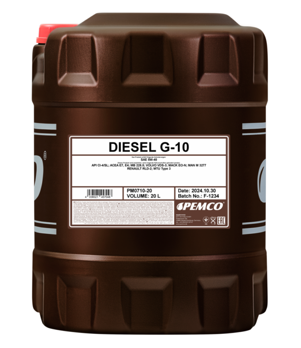 PEMCO 710 Diesel G-10 UHPD 5W-40 &ndash; 20 l