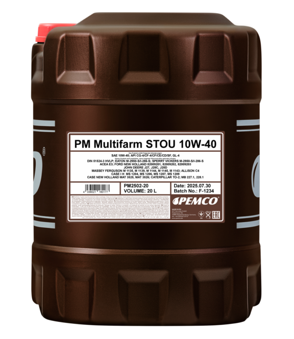 PEMCO 2502 Multifarm STOU 10W-40 &ndash; 20 l